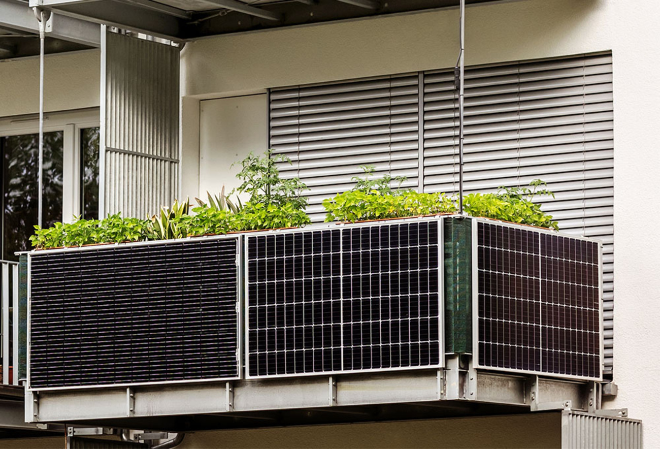 Balkon­kraftwerk bei Hema Elektrotechnik GmbH in Rosenheim